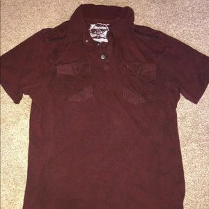 Buckle black label men’s fitted polo size L